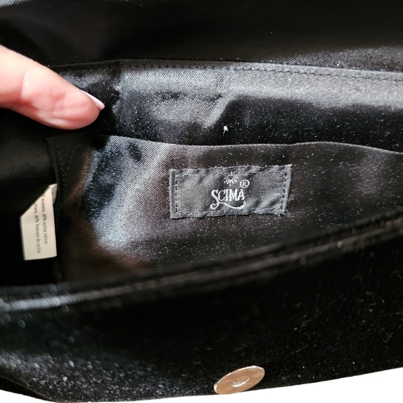 Beautiful black and silver convertible clutch, shoulder purse, formal - Picture 3 of 5